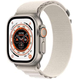 Apple Watch (Ultra) 2022 GPS 49mm - Titánová Sivá - Alpská slučka Biela