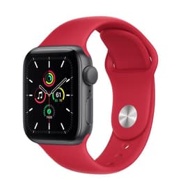 Apple Watch (Series 5) 2019 GPS 44mm - Hliníková Sivá - Sport band Červená