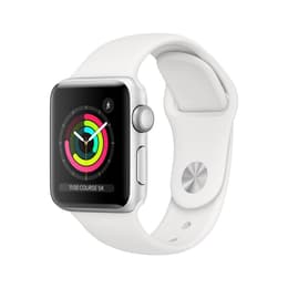Apple Watch (Series 3) 2017 GPS 38mm - Hliníková Strieborná - Sport band Biela