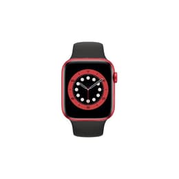 Apple Watch (Series 6) 2020 GPS 44mm - Hliníková Červená - Sport band Čierna