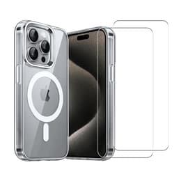 Obal iPhone 16 Pro Max a 2 ochranna obrazovky - TPU - Priehľadná
