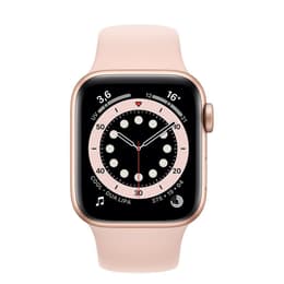 Apple Watch (Series 6) 2020 GPS 40mm - Nerezová Zlatá - Sport band Ružová