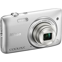 Nikon Coolpix S3500 Kompakt 20 - Sivá