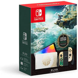 Switch OLED 64GB - Zlatá - Limitovaná edícia The Legend Of Zelda Tears Of The Kingdom + The Legend Of Zelda Tears Of The Kingdom