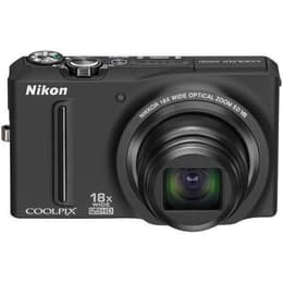 Nikon S9100 Kompakt 12 - Čierna