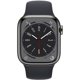 Apple Watch Series 8 (2022) GPS + mobilná sieť 41 mm - Nerezová Grafitová - Sport band Čierna