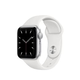 Apple Watch Series 5 (2019) GPS 40 mm - Hliníková Strieborná - Sport band Biela
