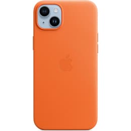 Apple Kožený obal iPhone 14 Plus - Magsafe - Koža Oranžová