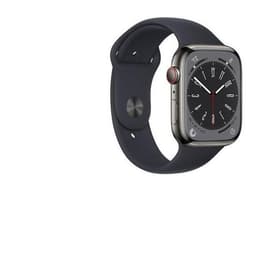 Apple Watch Series 8 (2022) GPS + mobilná sieť 45 mm - Nerezová Grafitová - Sport band Čierna