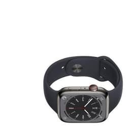 Apple Watch Series 8 (2022) GPS + mobilná sieť 45 mm - Nerezová Grafitová - Sport band Čierna