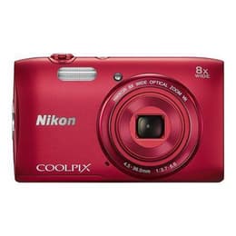 Nikon Coolpix S3600 Kompakt 20 - Červená