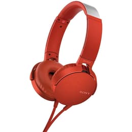 Slúchadlá Sony MDR-XB550 drôtové - Červená