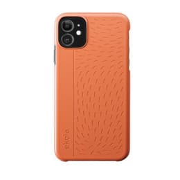Obal iPhone 11 / Xr - Prírodný materiál - Oranžová