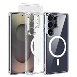 Obal Galaxy S25 Ultra a 2 ochranna obrazovky - TPU - Priehľadná