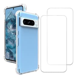 Obal Google Pixel 8 Pro a 2 ochranna obrazovky - TPU - Priehľadná