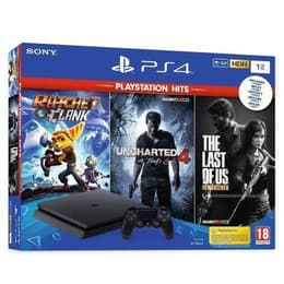 PlayStation 4 Slim 500GB - Čierna + The Last of Us Remastered + Ratchet & Clank + Uncharted 4 A Thief's End