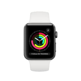 Apple Watch (Series 3) 2017 GPS 38mm - Hliníková Sivá - Sport band Biela