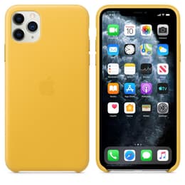 Apple Kožený obal iPhone 11 Pro Max - Koža Žltá