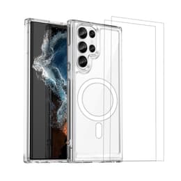 Obal Galaxy S23 Ultra a 2 ochranna obrazovky - TPU - Priehľadná