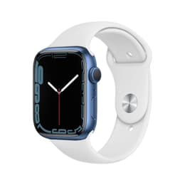 Apple Watch Series 7 (2021) GPS + mobilná sieť 45 mm - Hliníková Modrá - Sport band Biela
