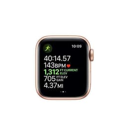Apple Watch (Series 5) 2019 GPS + mobilná sieť 44mm - Nerezová Zlatá - Sport band Čierna