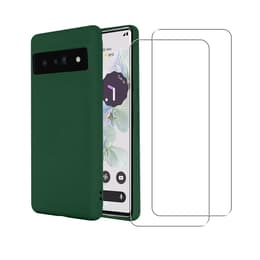 Obal Google Pixel 7 a 2 ochranna obrazovky - Silikón - Zelená