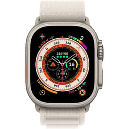 Apple Watch (Ultra) 2022 GPS 49mm - Titánová Sivá - Alpská slučka Biela
