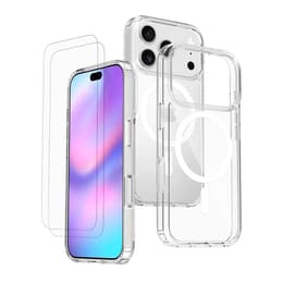 Obal iPhone 17 Pro a 2 ochranna obrazovky - TPU - Priehľadná