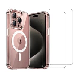 Obal iPhone 16 Pro a 2 ochranna obrazovky - TPU - Priehľadná