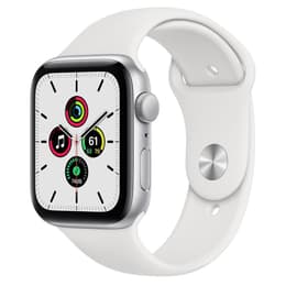 Apple Watch Series SE 1 (2020) GPS + mobilná sieť 44 mm - Hliníková Strieborná - Sport band Biela