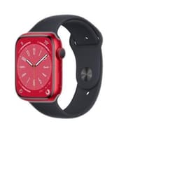 Apple Watch (Series 8) 2022 GPS + mobilná sieť 45mm - Hliníková Červená - Sport band Čierna