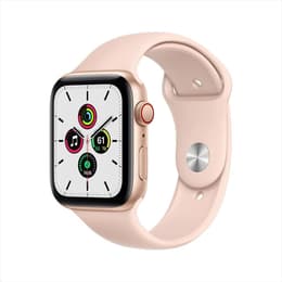 Apple Watch (Series SE) 2020 GPS + mobilná sieť 44mm - Hliníková Zlatá - Sport band Piesková ružová