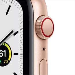 Apple Watch (Series SE) 2020 GPS + mobilná sieť 44mm - Hliníková Zlatá - Sport band Piesková ružová