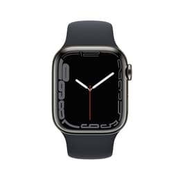 Apple Watch (Series 7) 2021 GPS + mobilná sieť 41mm - Nerezová Čierna - Sport band Čierna