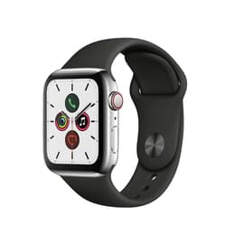 Apple Watch (Series 5) 2019 GPS + mobilná sieť 40mm - Nerezová Strieborná - Sport loop Čierna