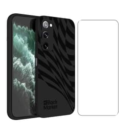 Back Market Obal Galaxy S20 FE a ochranný displej - Recyklovaný plast - Čierny - Vlnkový Vzor