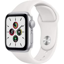 Apple Watch (Series SE) 2020 GPS 44mm - Hliníková Strieborná - Sport band Biela