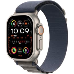 Apple Watch Ultra 2 (2023) GPS + mobilná sieť 49 mm - Titánová Prírodný titán - Alpská slučka Modrá