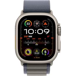 Apple Watch Ultra 2 (2023) GPS + mobilná sieť 49 mm - Titánová Prírodný titán - Alpská slučka Modrá