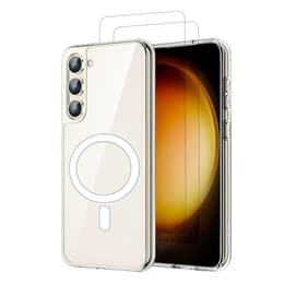 Obal Galaxy S23 a 2 ochranna obrazovky - TPU - Priehľadná