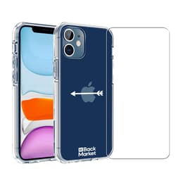 Back Market Obal iPhone 12 mini a ochranný displej - 60% Recyklovaný plast - Priehľadná
