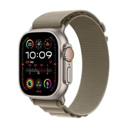 Apple Watch Ultra 2 (2023) GPS + mobilná sieť 49 mm - Titánová Prírodný titán - Sport loop Zlatá