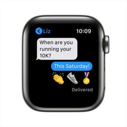 Apple Watch Series 7 (2021) - (remienok nie je súčasťou balenia) - GPS + mobilná sieť 41 mm - Grafitová Nerezová