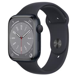 Apple Watch (Series 8) 2022 GPS 45mm - Hliníková Midnight - Sport band Modrá