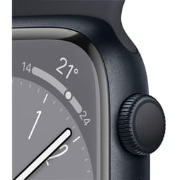 Apple Watch (Series 8) 2022 GPS 45mm - Hliníková Midnight - Sport band Modrá