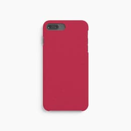 Obal iPhone 7 Plus/8 Plus - Prírodný materiál - Červená