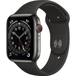 Apple Watch (Series 6) 2020 GPS 44mm - Nerezová Vesmírna šedá - Sport band Čierna