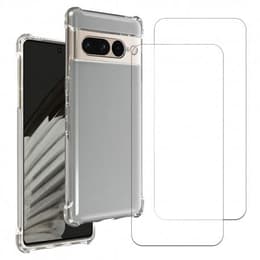 Obal Google Pixel 7 a 2 ochranna obrazovky - TPU - Priehľadná