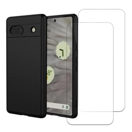 Obal Google Pixel 7a a 2 ochranna obrazovky - Silikón - Čierna