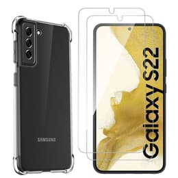 Obal Galaxy S22 5G a 2 ochranna obrazovky - TPU - Priehľadná